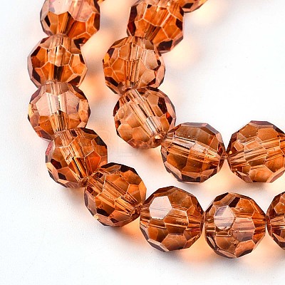 Baking Paint Transparent Glass Beads Strands DGLA-A035-T8mm-A04-1