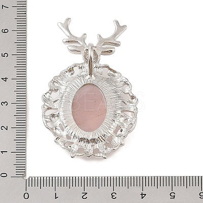 Natural Rose Quartz Pendants G-A226-02P-08-1