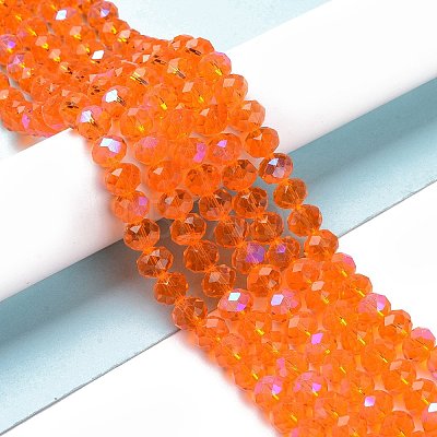 Electroplate Glass Beads Strands EGLA-A034-T8mm-L07-1