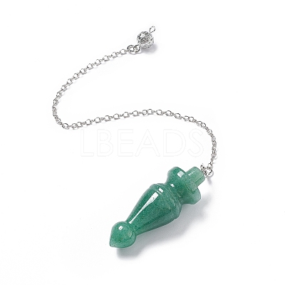 Mixed Natural & Synthetic Gemstone Pointed Dowsing Pendulums AJEW-B020-03P-1