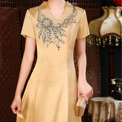 4 Style Flower Pattern Polyester Computerized Embroidered Appliques DIY-FG0003-95-1