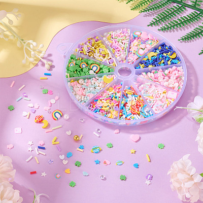 70G 10 Styles Handmade Polymer Clay Sprinkles Mix CLAY-SW0001-03B-1