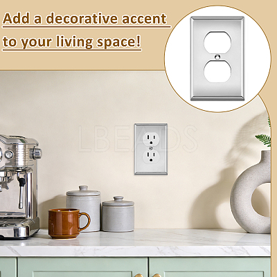 ABS Plastic Receptacle Outlet Wall Plate AJEW-WH0410-464A-02-1