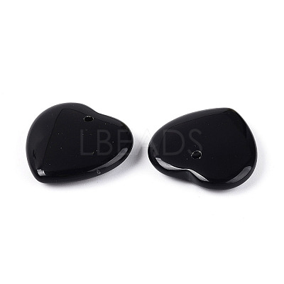 Natural Black Obsidian Pendants G-Q601-11D-1