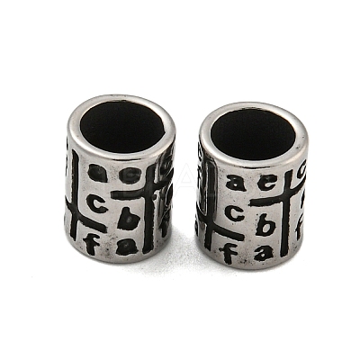 Column 304 Stainless Steel European Beads STAS-E214-10AS-03-1