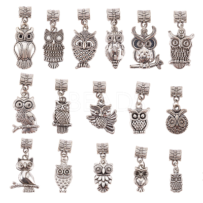 Tibetan Style Alloy European Dangle Charms PALLOY-PH0005-84AS-1