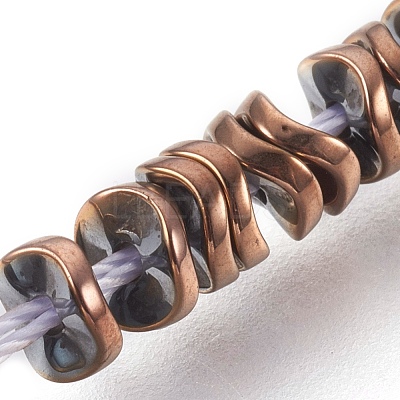 Electroplated Non-magnetic Synthetic Hematite Bead Strand G-E498-01C-1