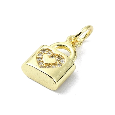 Brass Micro Pave Claer Cubic Zirconia Charms KK-H475-50G-09-1