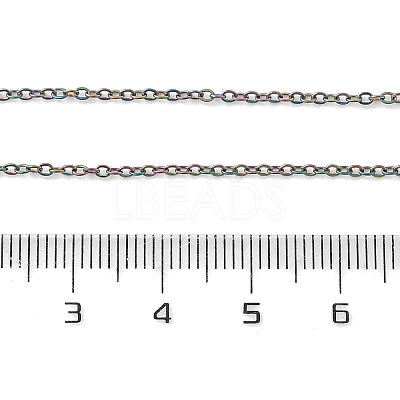 Ion Plating(IP) 304 Stainless Steel Cable Chain Necklace for Men Women STAS-G299-04M-1