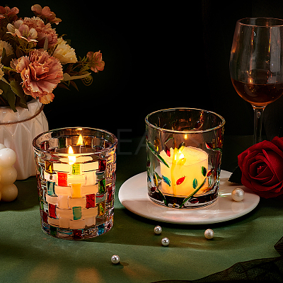 2Pcs 2 Styles Glass Crystal Cup AJEW-GA0007-39-1