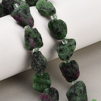 Natural Ruby in Zoisite Beads Strands GG-CBA0B77-A14-03-1