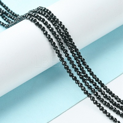 Natural Black Tourmaline Beads Strands G-F748-Y01-01-1