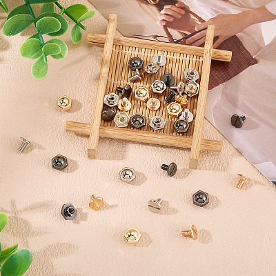 18 Sets 3 Colors Iron Screws FIND-TA0006-28B-1