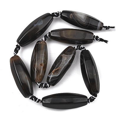 Natural Banded Agate Beads Strands GG-T001-01A-1