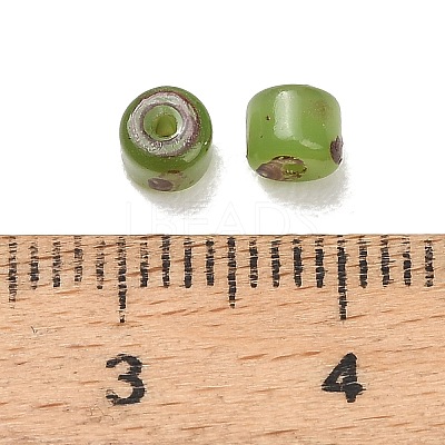 Picasso Glass Cylinder Seed Beads GLAA-C044-01B-1