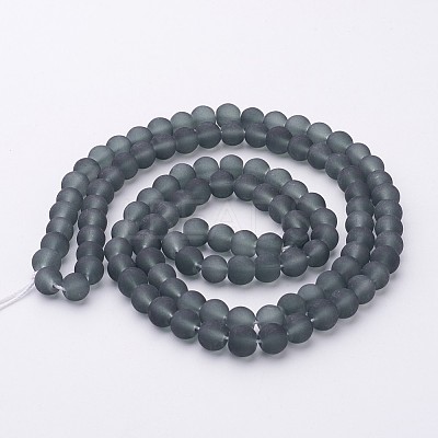 Baking Paint Transparent Glass Bead Strands X-GLAA-S031-8mm-12-1