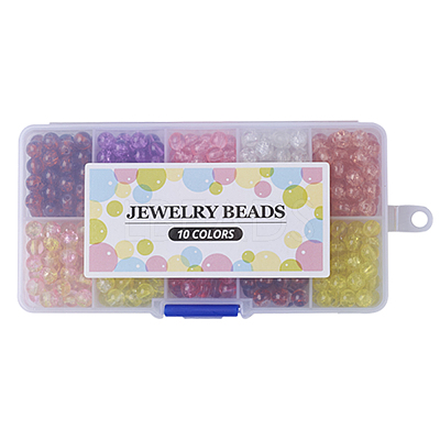 Transparent Crackle Glass Beads CCG-X0008-02-8mm-1
