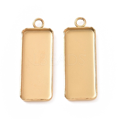 Ion Plating(IP) 304 Stainless Steel Pendant Cabochon Settings X-STAS-I069-36G-1