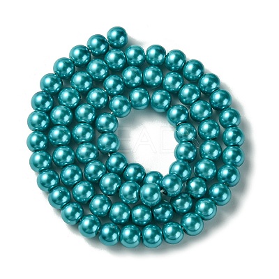 Eco-Friendly Dyed Glass Pearl Round Bead Strands LS-HY-A008-6mm-RB073-1