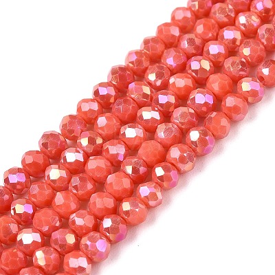 Electroplate Glass Beads Strands EGLA-A044-P3mm-B21-1