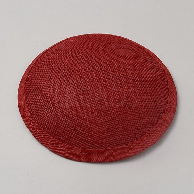 Imitation Hemp Round Fascinator Hat Base for Millinery AJEW-WH0472-45A-06-1