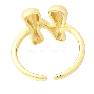 Rack Plating Brass Open Cuff Rings RJEW-S394-01G-N-1