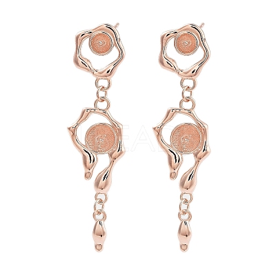 925 Sterling Silver Stud Earrings Findings EJEW-B038-05RG-1