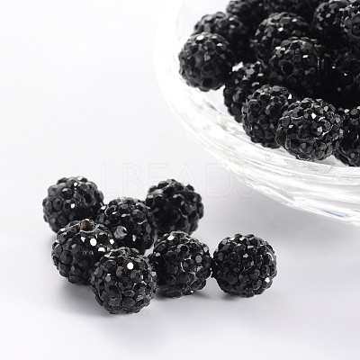 Pave Disco Ball Beads X-RB-A130-10mm-13-1
