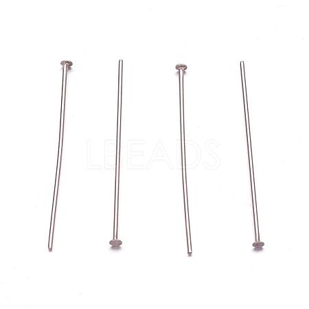 Tarnish Resistant 304 Stainless Steel Flat Head Pins STAS-F117-58P-1.7x30-1