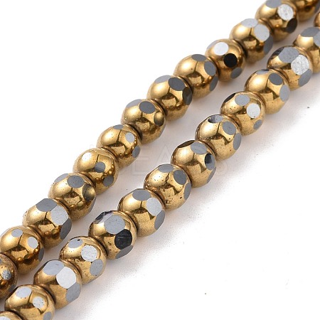 Electroplated Non-magnetic Synthetic Hematite Beads Strands G-G862-02G-1