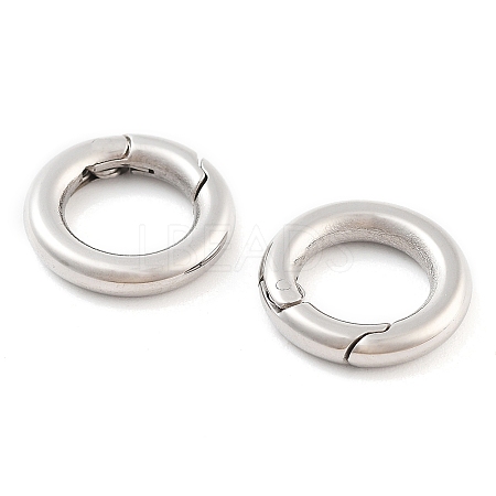 Non-Tarnish 316 Stainless Steel Spring Gate Rings STAS-M296-01P-F-1