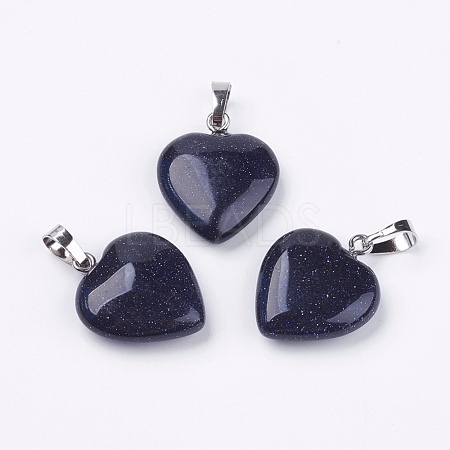 Synthetic Blue Goldstone Pendants G-G956-B11-FF-1