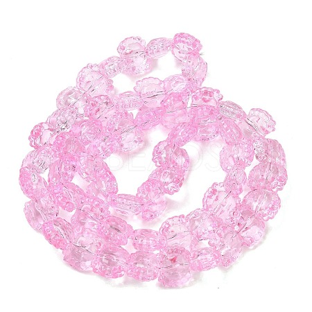 Electroplate Baking Paint Transparent Glass Beads Strands GL-CBA17FF-02J-1