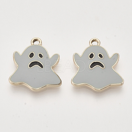 Light Gold Plated Alloy Pendants LS-ENAM-T009-36B-1