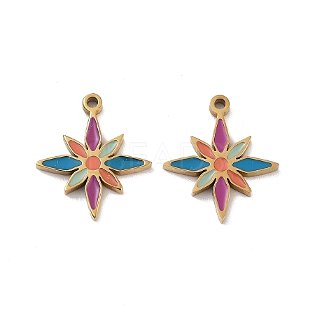 Ion Plating(IP) 316 Stainless Steel Enamel Charms STAS-U014-69G-1
