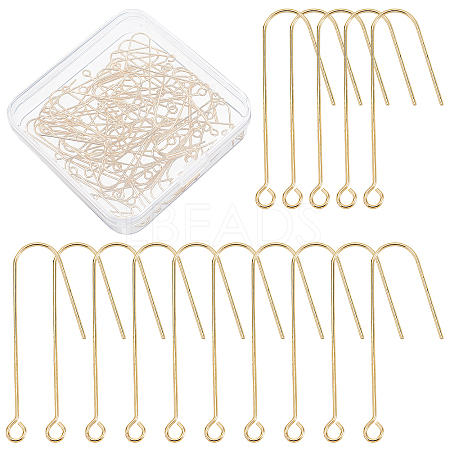 DICOSMETIC 70Pcs Brass Earring Hooks KK-DC0001-14-1