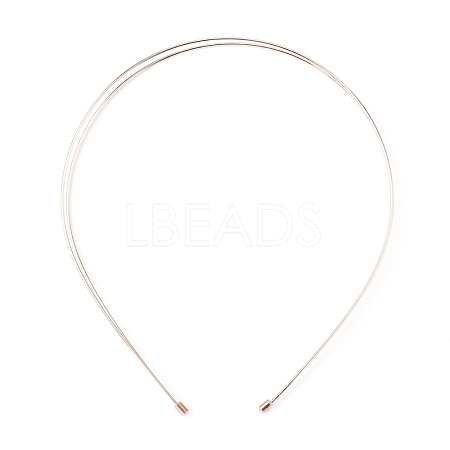 Alloy Double Hair Band Findings AJEW-WH0304-25A-RG-1