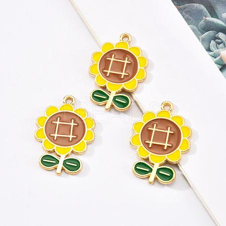 Eco-Friendly Alloy Enamel Pendants X-ENAM-Q437-015-NR-1