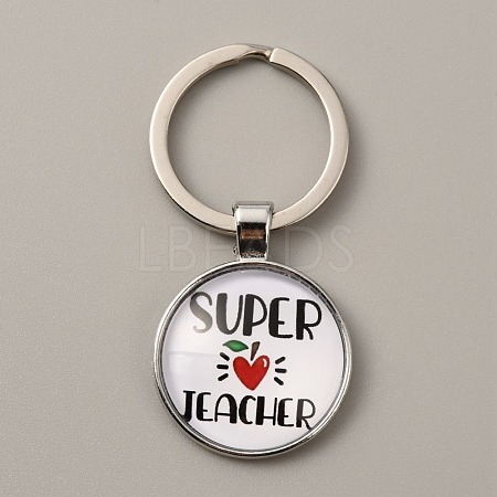 Teacher's Day Time Gem Keychain KEYC-WH0029-51A-P-1