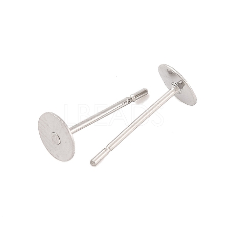 Tarnish Resistant Original Color Stainless Steel Stud Earring Findings X-STAS-E025-5-1