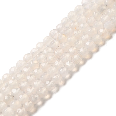 Natural White Agate Beads Strands X-G-G580-4mm-01-1
