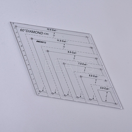 Acrylic Quilting Ruler AJEW-WH0109-83B-1