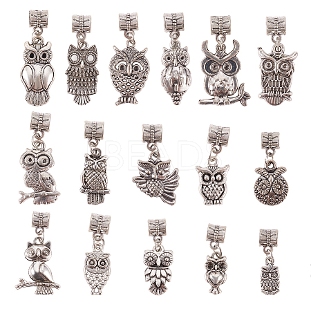 Tibetan Style Alloy European Dangle Charms PALLOY-PH0005-84AS-1