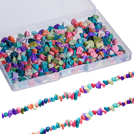 SUNNYCLUE 2 Strands Synthetic Turquoise Beads Strands G-SC0002-50-1