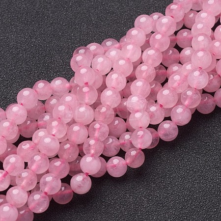 Natural Rose Quartz Beads Strands X-GSR6mmC034-1
