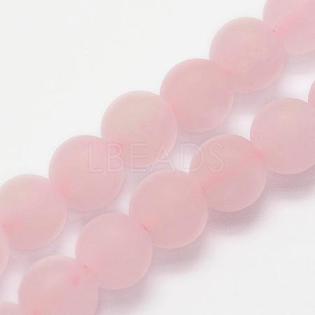 Natural Rose Quartz Beads Strands G-K194-6mm-06-1