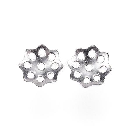 Tarnish Resistant 201 Stainless Steel Bead Caps STAS-F040-21D-P-1