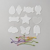 10Pcs Transparent Acrylic Blank Pendants DIY-CJC0006-37-1