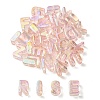 UV Plating Rainbow Iridescent Acrylic Beads OACR-C012-02F-1-1