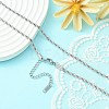304 Stainless Steel Rope Chain Necklace for Men Women NJEW-YW0001-19-5